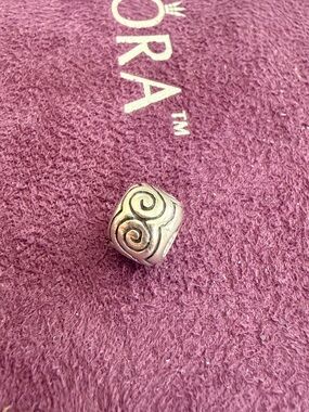 Retired Pandora Swirl Sterling Silver Charm